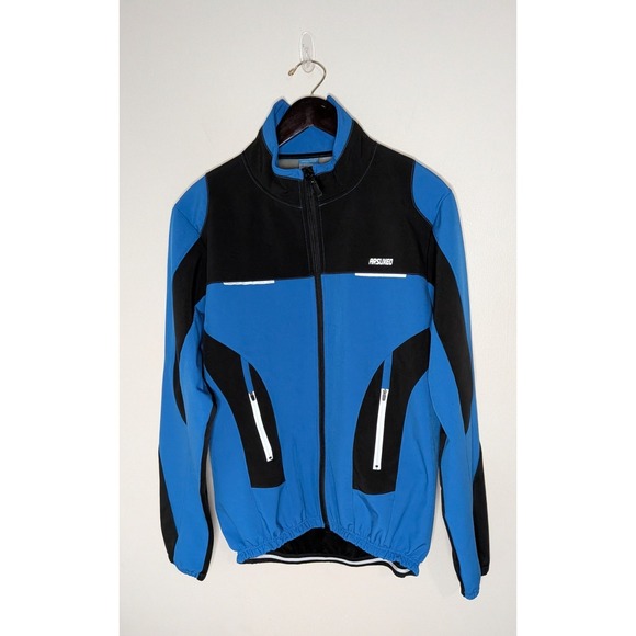 Arsuxeo Other - ARSUXEO Cycling Jacket Soft Shell Fleece Windproof Waterproof Reflective XL Blue